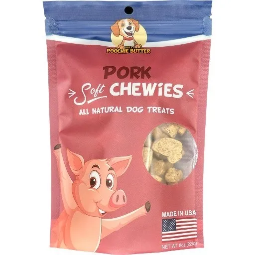 1ea 8oz Poochie Butter Pork Soft Chewies - Treats